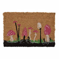 KOKOS-FUSSMATTE 40/60 cm mit Pilz-Motiv - Multicolor, Naturmaterialien (40/60cm) - Homescapes