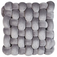 DEKOKISSEN Hellgrau 30/30 cm Sirali - Hellgrau, Textil (30/30cm) - Beliani