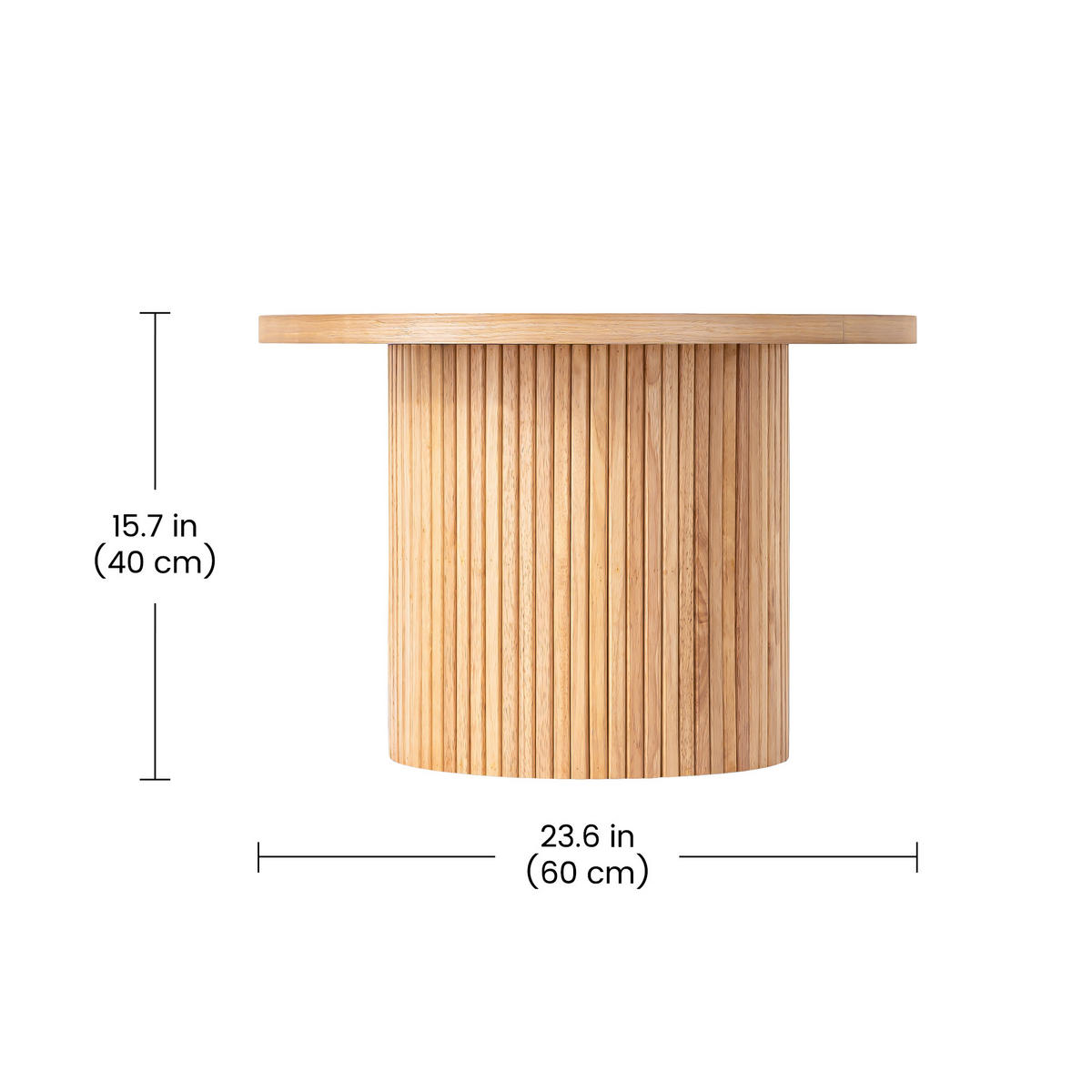 COUCHTISCH 90/90/40 cm Natur mit MDF Holz und Gummiholzkonstruktion - Naturfarben, Holz (60/60/40cm) - OKWISH