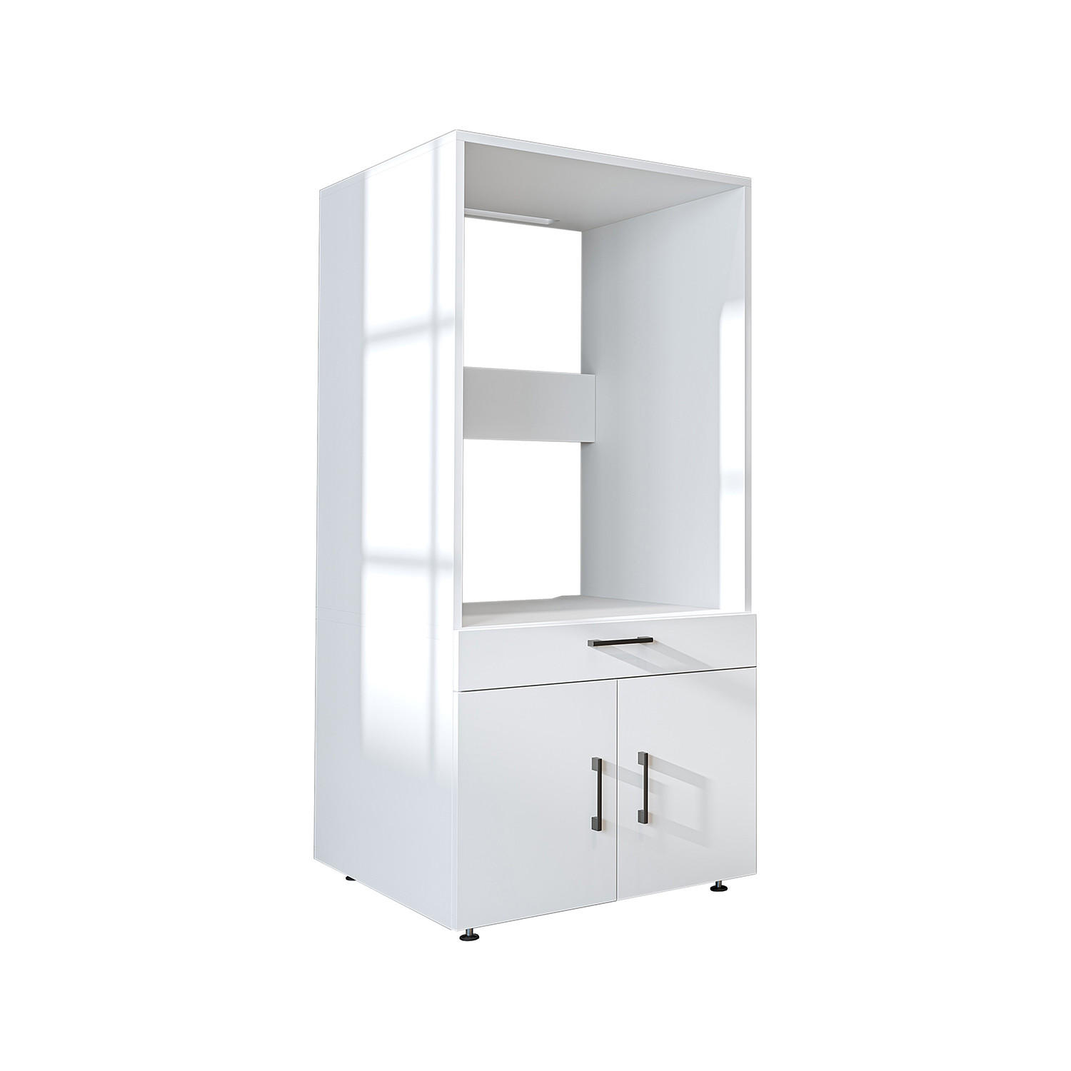 WASCHMASCHINENSCHRANK Serie 3 67cm Breit, 145cm Hoch - Weiß, Holzwerkstoff (67/145/67cm)