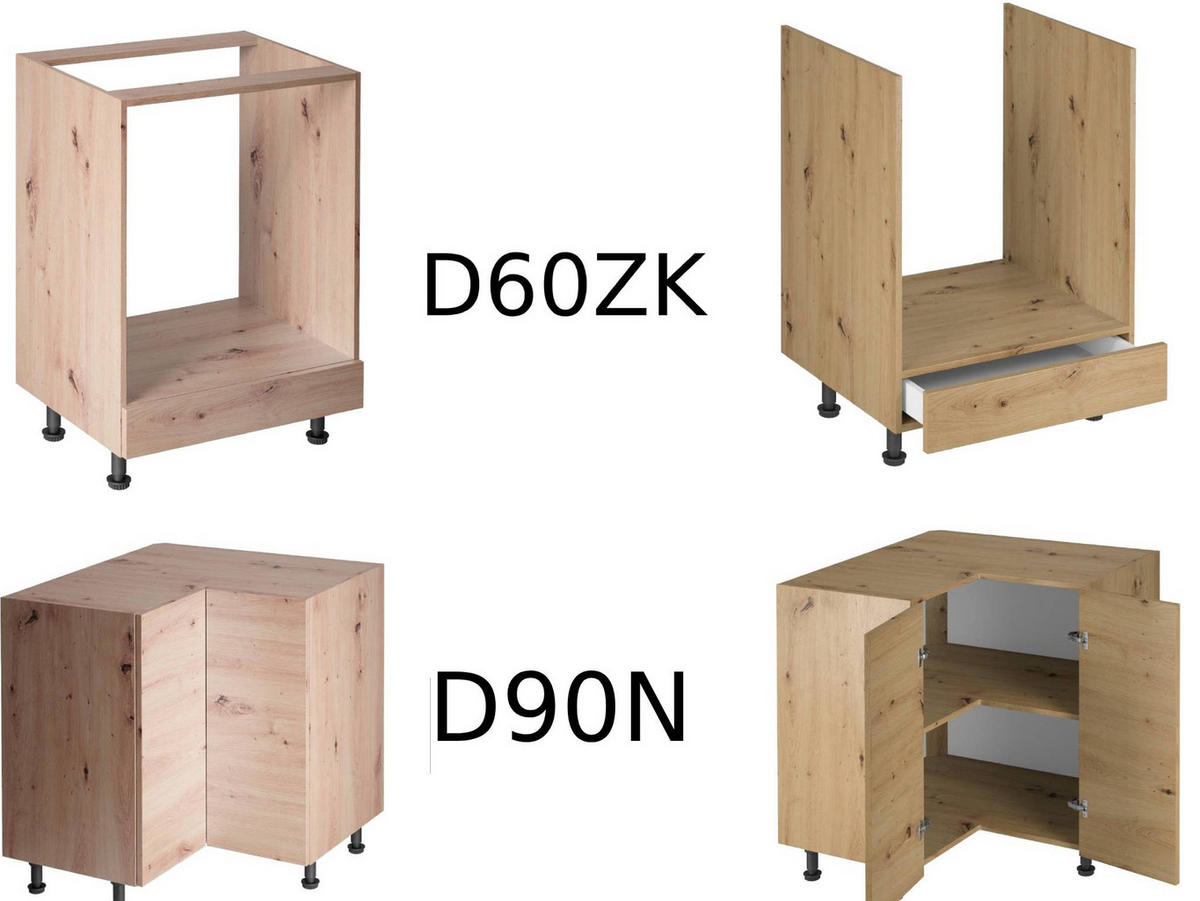 WINKELKÜCHE 330 x 210 cm Langen K53-M330 in Astiran Eiche - Eiche Artisan, Holz (330/212/210cm)