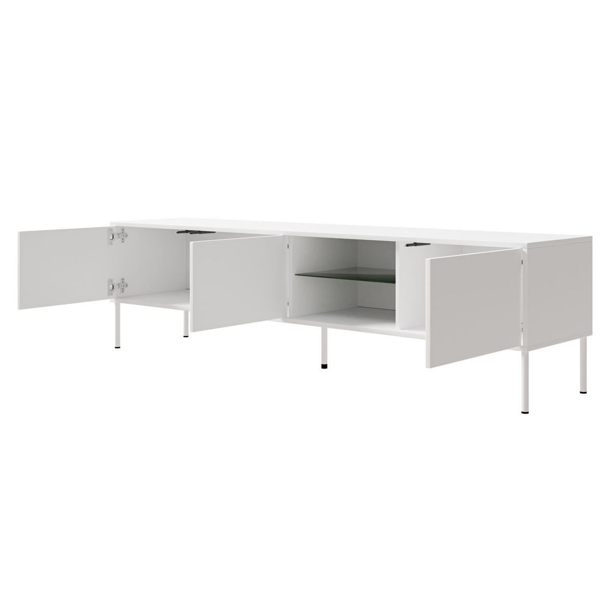 TV-SCHRANK Modivi Weiß 175 cm - Weiß, Holzwerkstoff/Metall (175/47.5/31.2cm) - Selsey
