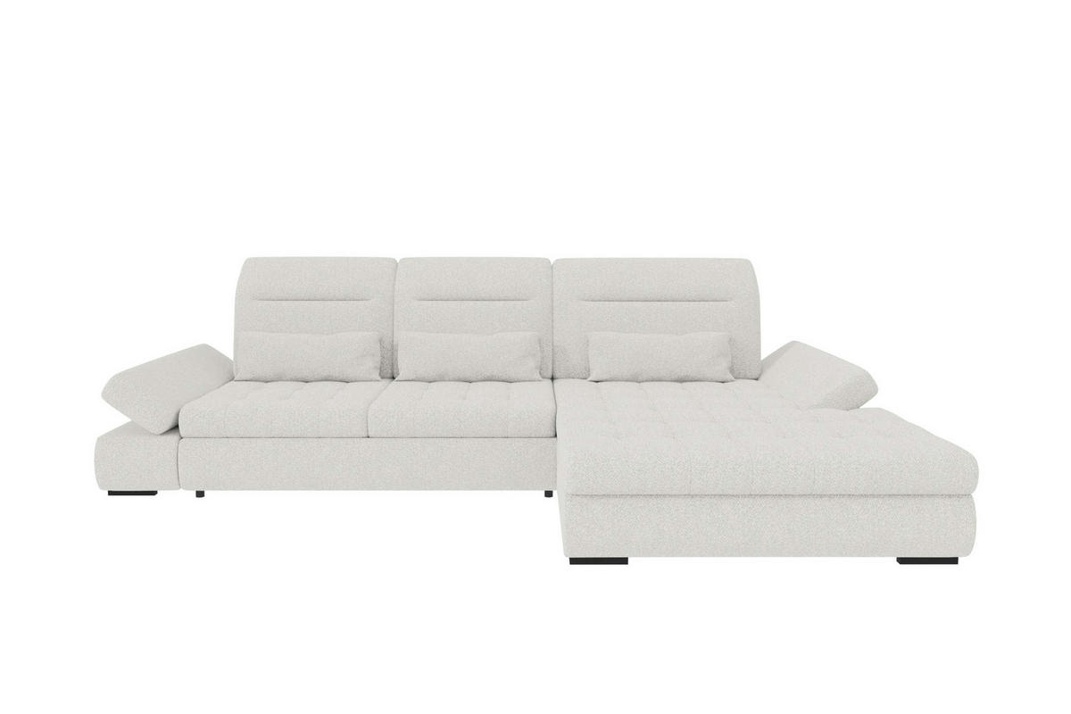 ECKSOFA Toscana Plus Strukturstoff inkl. Schlaffunktion - Creme, Textil (300/179cm) - 99rooms