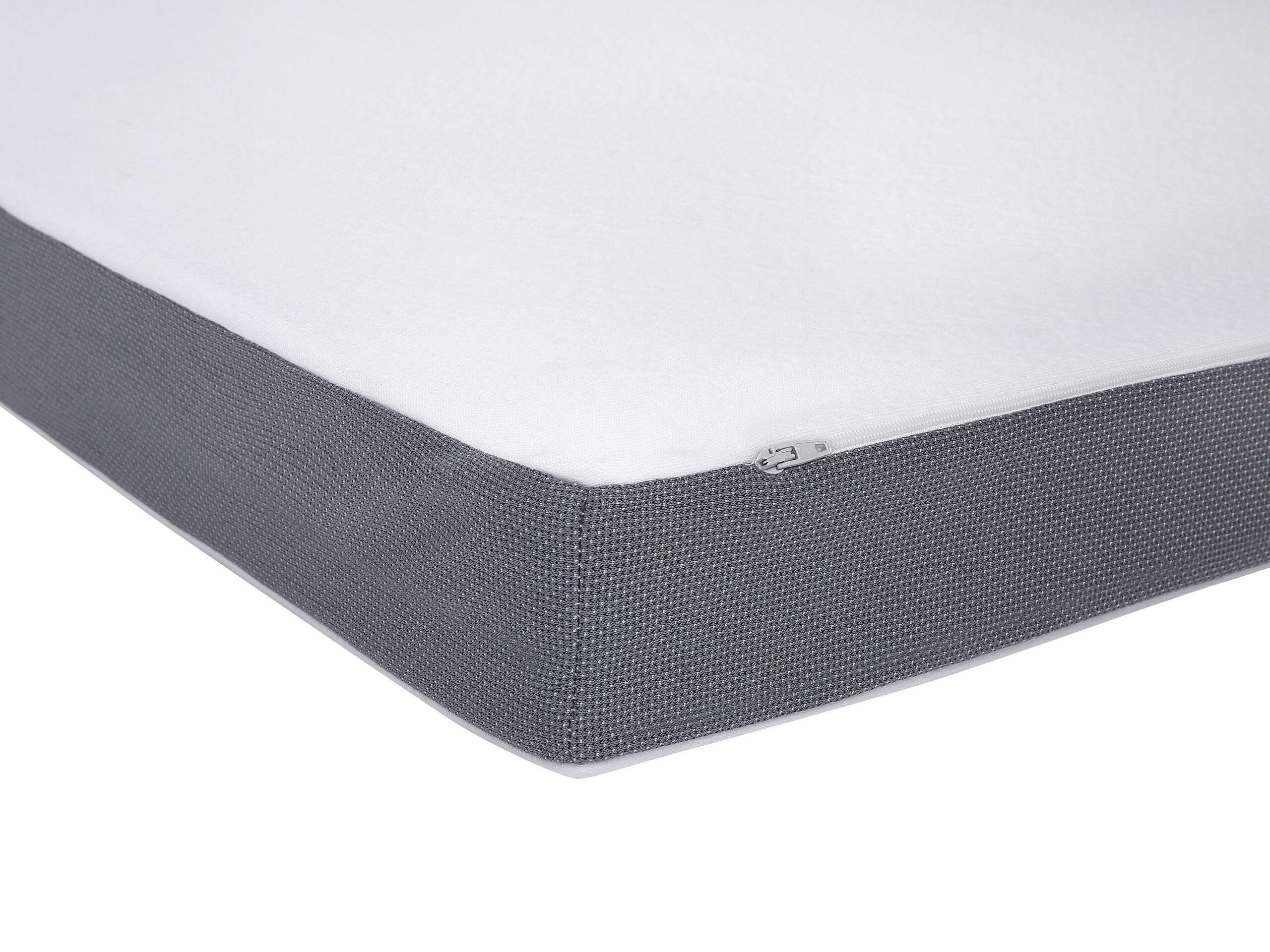 MATRATZENTOPPER 90/200 cm Comfy - Weiß/Grau, Textil (90/200cm) - Beliani