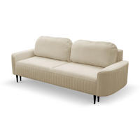 SOFA Beige ANES Ausziehbar Drei-Sitzer - Beige, Textil (244/92/102cm) - Sepro Meble
