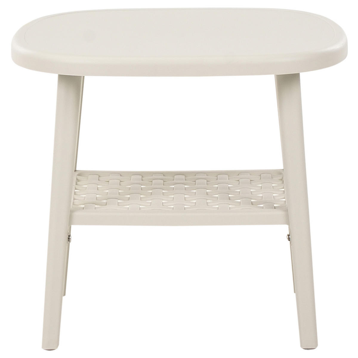 BISTRO-SET Cremeweiß Sicelle - Weiß, Kunststoff - Beliani
