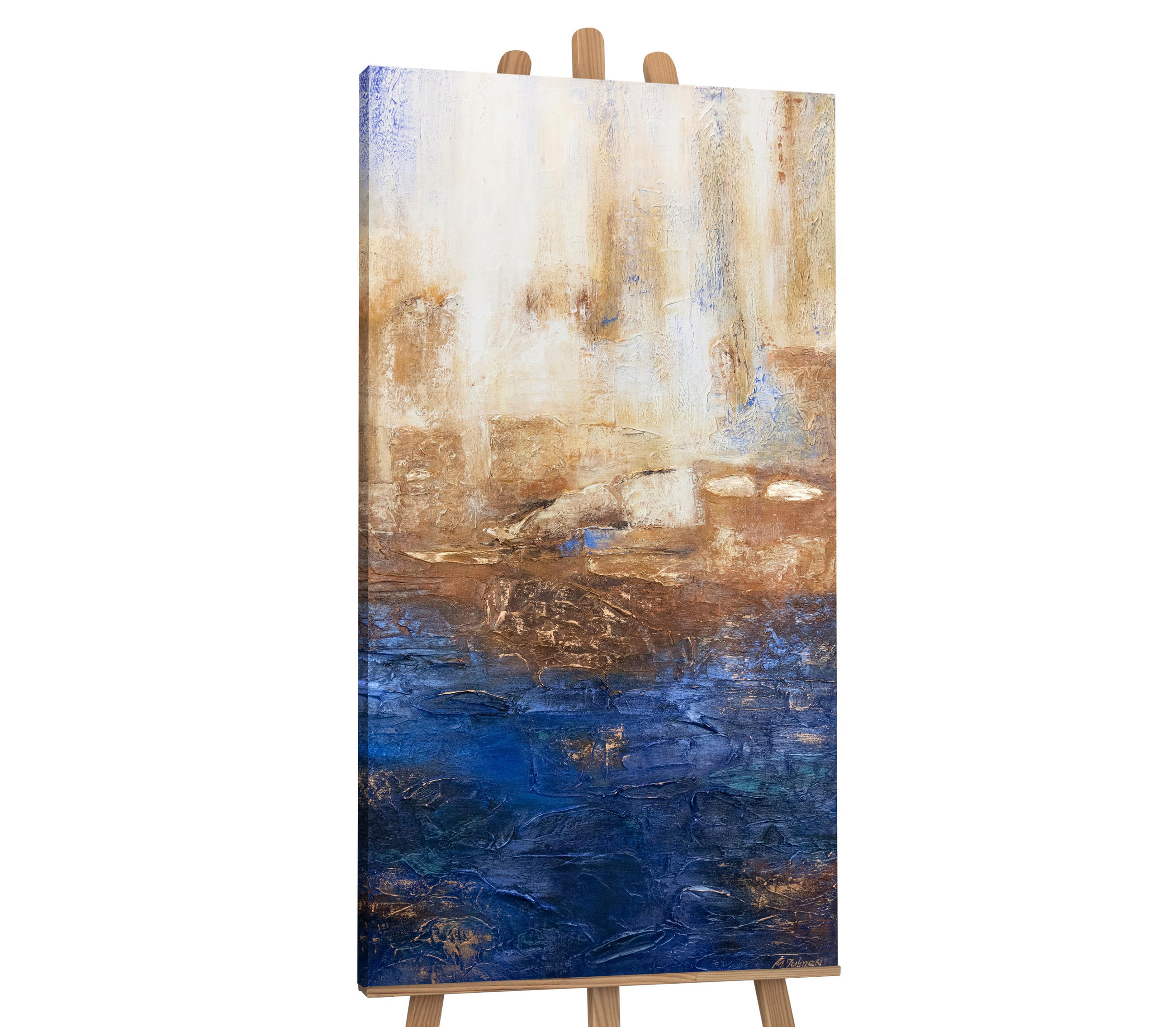GEMÄLDE Marine II auf Keilrahmen 200x100 cm - Blau, Holz (200/100cm) - YS-art gallery
