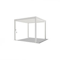 PERGOLA Terrassenüberdachung Trumpf | Alu-Stahl | Lamellendach | 3 x 3 M | weiss | freistehend - Weiß, Metall (300/255/300cm) - PergoLine