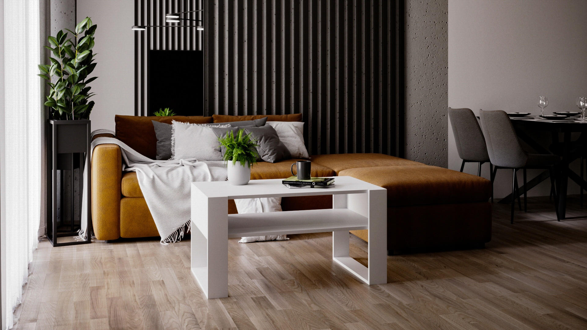 COUCHTISCH Karo92 92/45/53,6 - Weiß, Holzwerkstoff (54/92/45cm) - RAUMHIRSCH FURNITURE