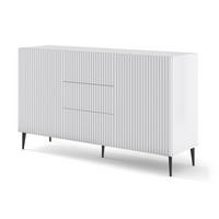 KOMMODE Weiß, Weiß, Schwarz 150/87/42 - Schwarz/Weiß, Holzwerkstoff (150/87/42cm) - RAUMHIRSCH FURNITURE