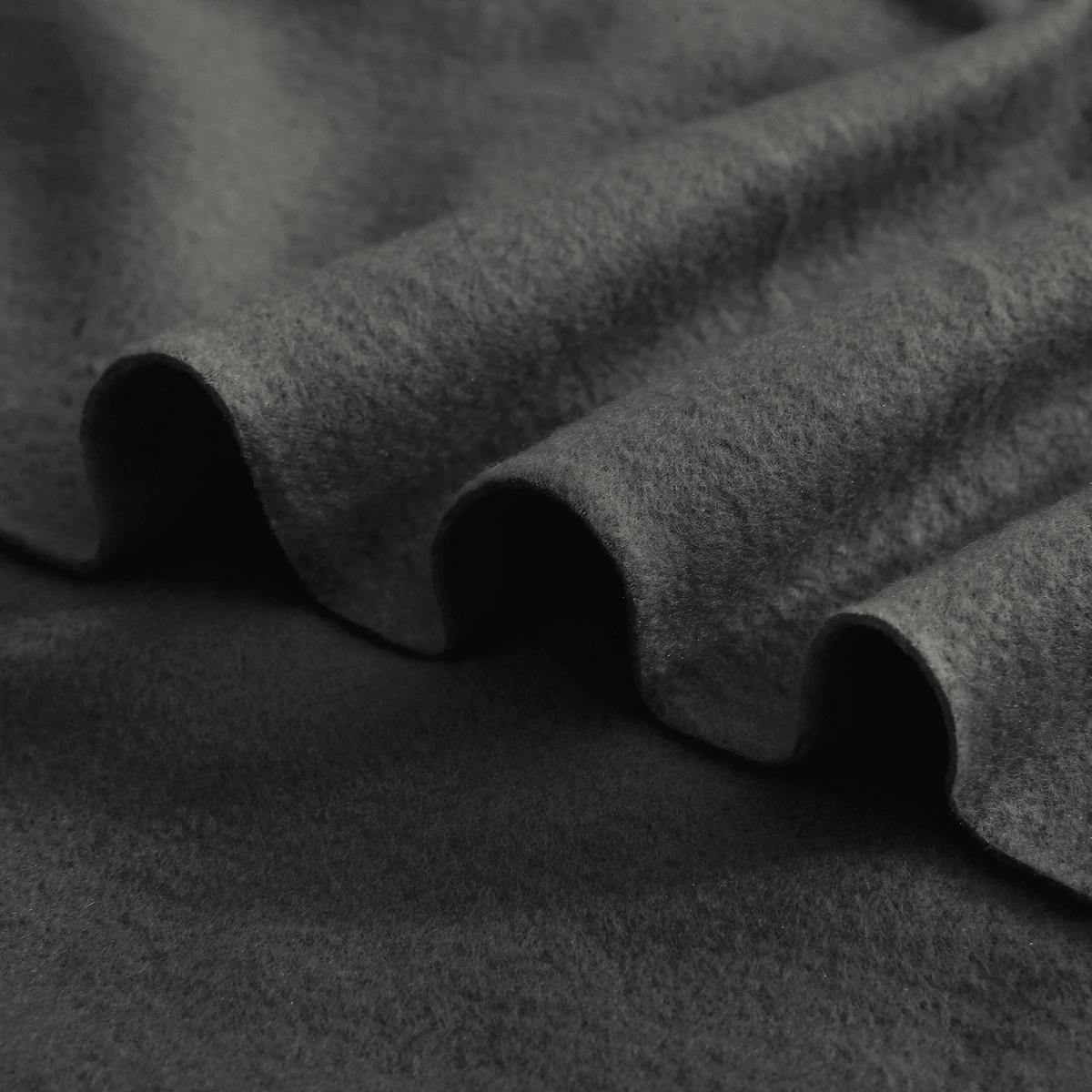 16ER Set Fleecedecken wave 120x160 dunkelgrau - Dunkelgrau, Textil (120/160cm) - wometo