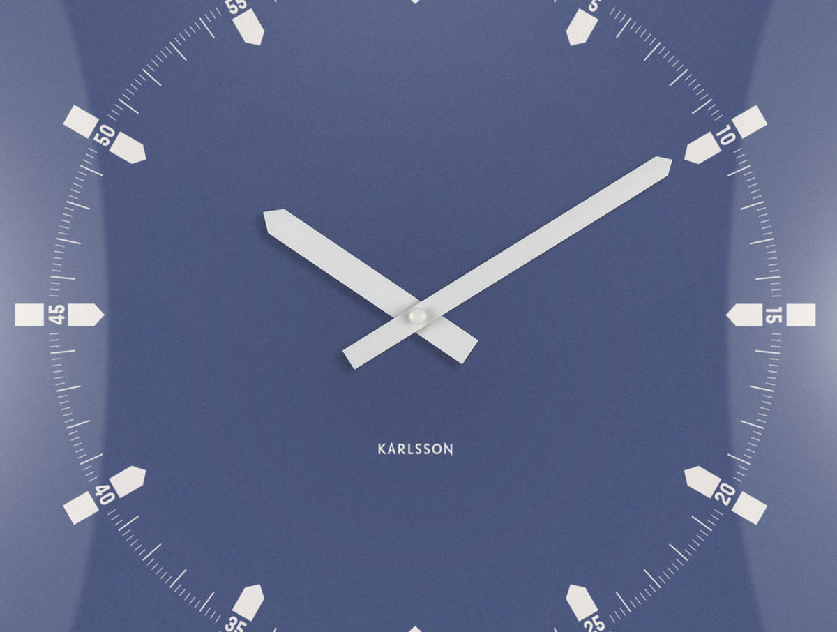 WANDUHR Sucinto Dome Blau 4.5/35/35 cm - Blau, Kunststoff (35/35/4.5cm) - Karlsson