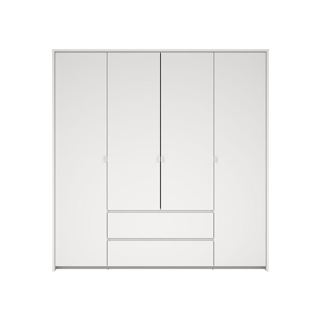 KLEIDERSCHRANK, Next, Weiß, Holzwerkstoff, 197 x 58 x 203 cm - Weiß, Holzwerkstoff (197/203/58cm) - ebuy24