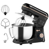 KÜCHENMASCHINE Edelstahl Kunststoff Beige - Edelstahlfarben/Schwarz, Metall (22/29/35cm) - HOMCOM