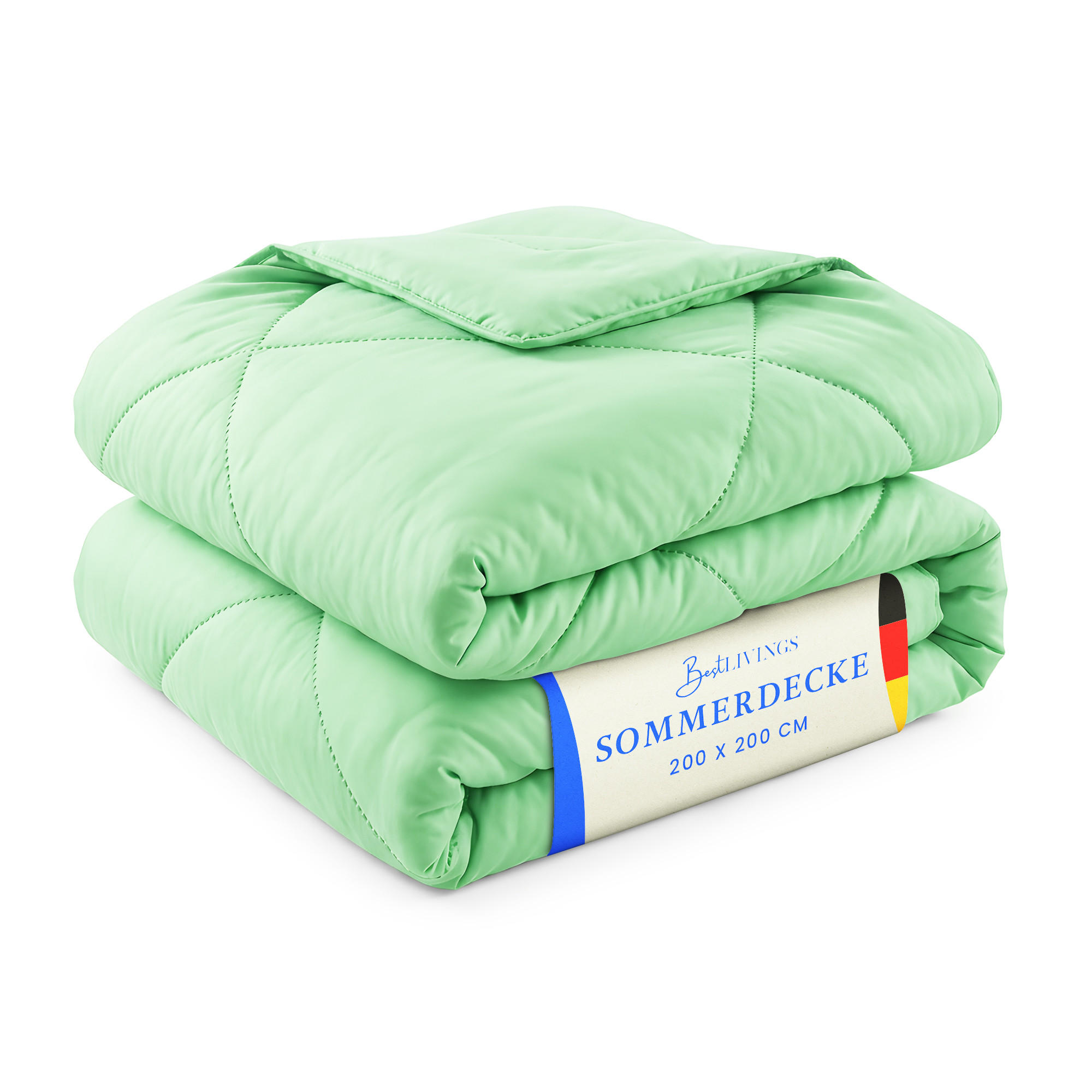 SOMMERBETT Steppbett leicht Mint 200x200 cm - Mintgrün, Textil (200/200cm) - Bestlivings