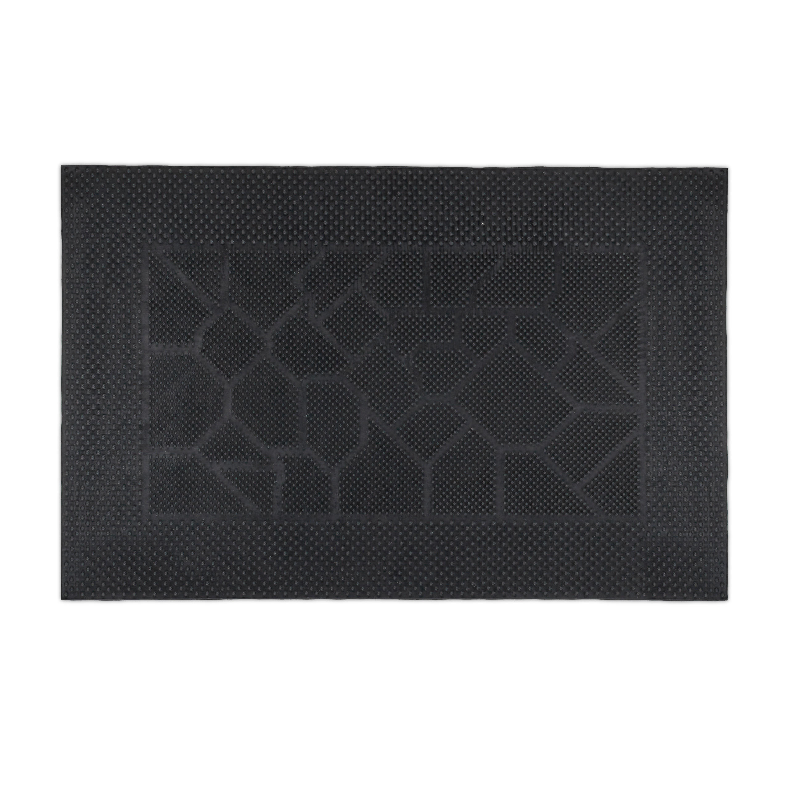 FUSSMATTE - Schwarz, Kunststoff (60/40cm) - Relaxdays