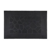 FUSSMATTE - Schwarz, Kunststoff (60/40cm) - Relaxdays