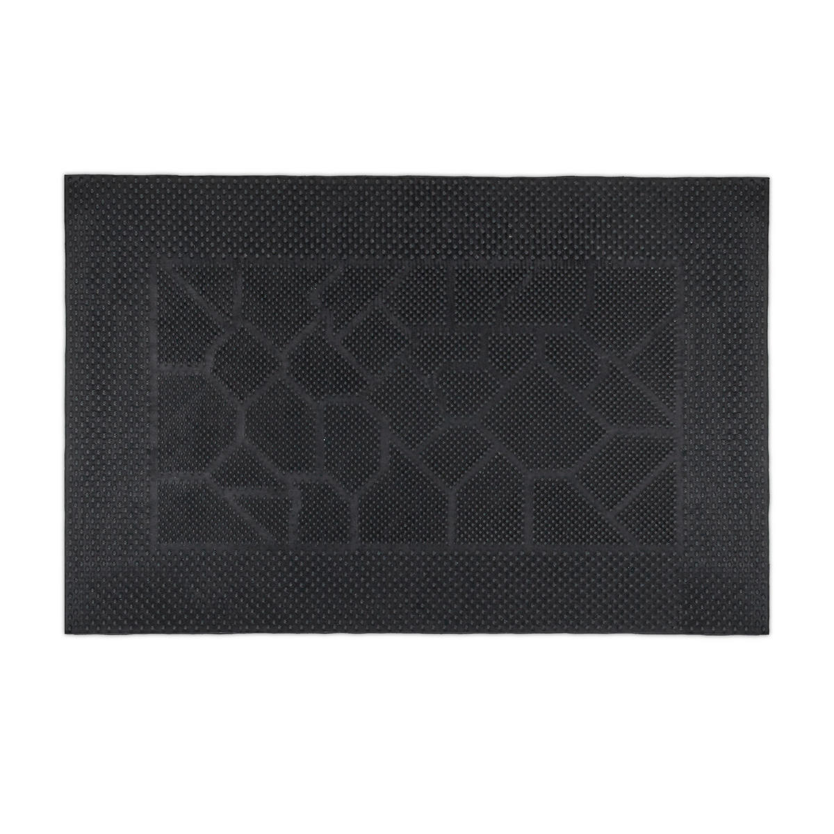 FUSSMATTE - Schwarz, Kunststoff (60/40cm) - Relaxdays