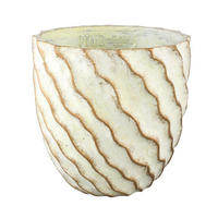 TOPF Sharlae Beige 40/40/40cm - Beige, Stein (40cm) - PTMD Collection