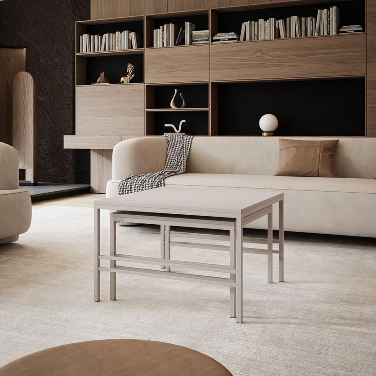 COUCHTISCH Cashmere Cashmere Rahmen - Kaschmir, Metall (70/70/46cm) - Idohome