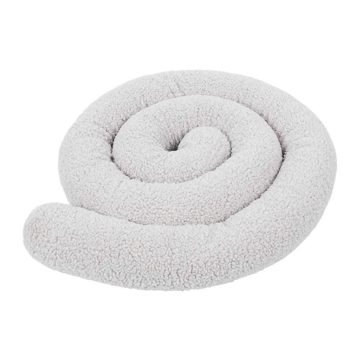 BETTUMRANDUNGSSCHUTZ Bettschlange aus Teddystoff, 200 cm, Creme-Weiß - Weiß, Textil - MeowBaby