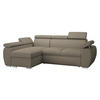 ECKSOFA Boston Mini Premium Cord 2RLC, Seite: Links LC+2R - Chromfarben/Naturfarben, Holz/Textil (255/170cm) - MIRJAN24