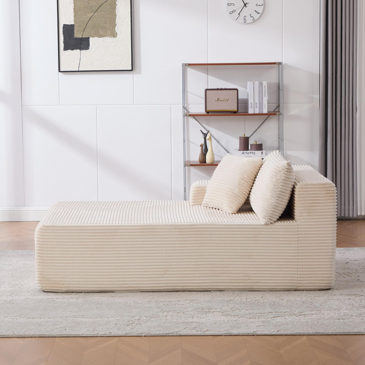 SOFAELEMENT 174/100/74.5 cm Elfenbein Chenillestoff - Ecru, Textil (100/74.5/174cm) - Oxeza