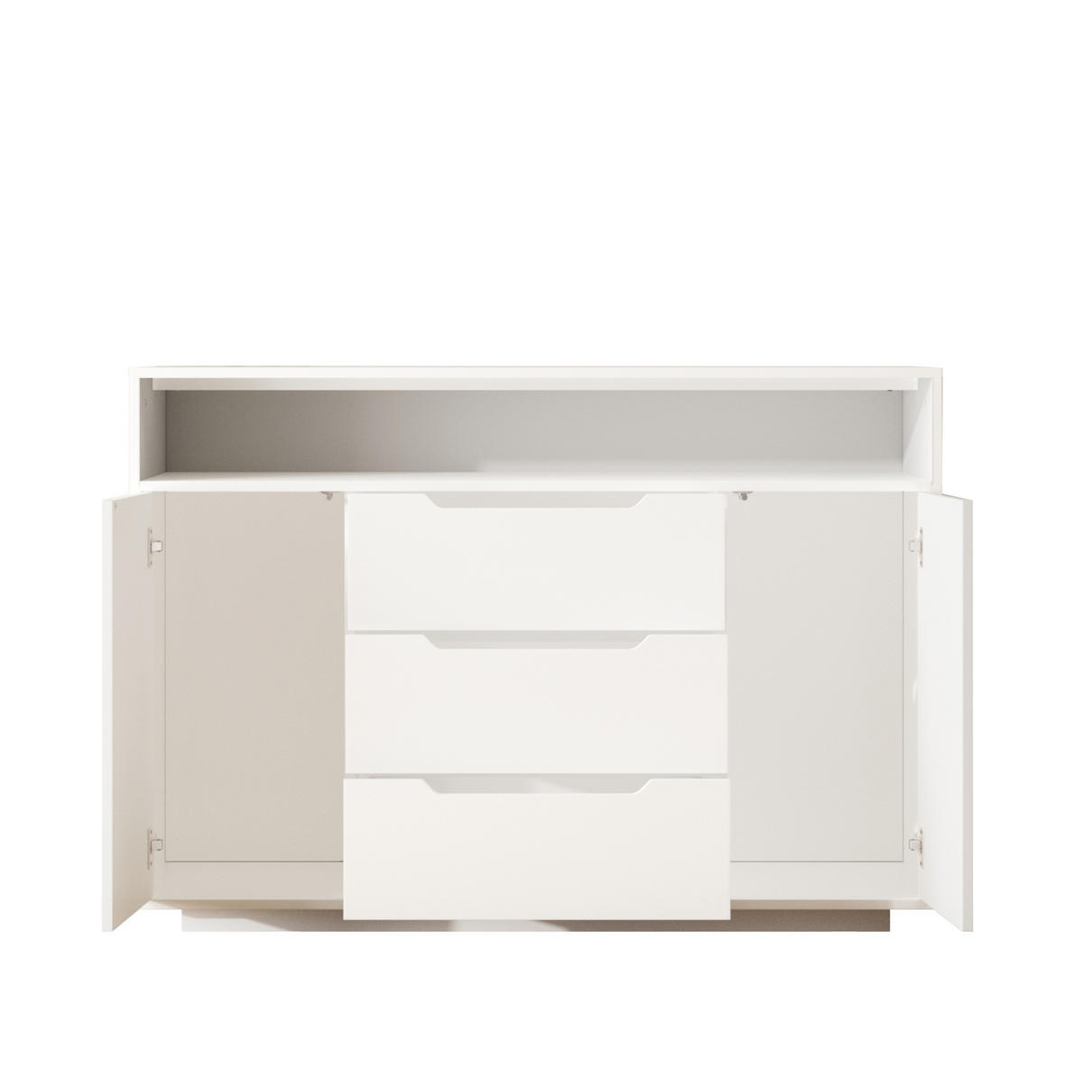 SIDEBOARD 120/40/85 cm Weiß aus Holzwerkstoff mit LED-Beleuchtung - Weiß, Holzwerkstoff (40/85/120cm) - OKMYHOME
