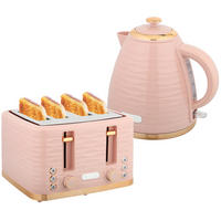TOASTER mit Wasserkocher DE-07877 Rosa - Pink, Kunststoff (19.5/23.2/24.1cm) - ComfortXL