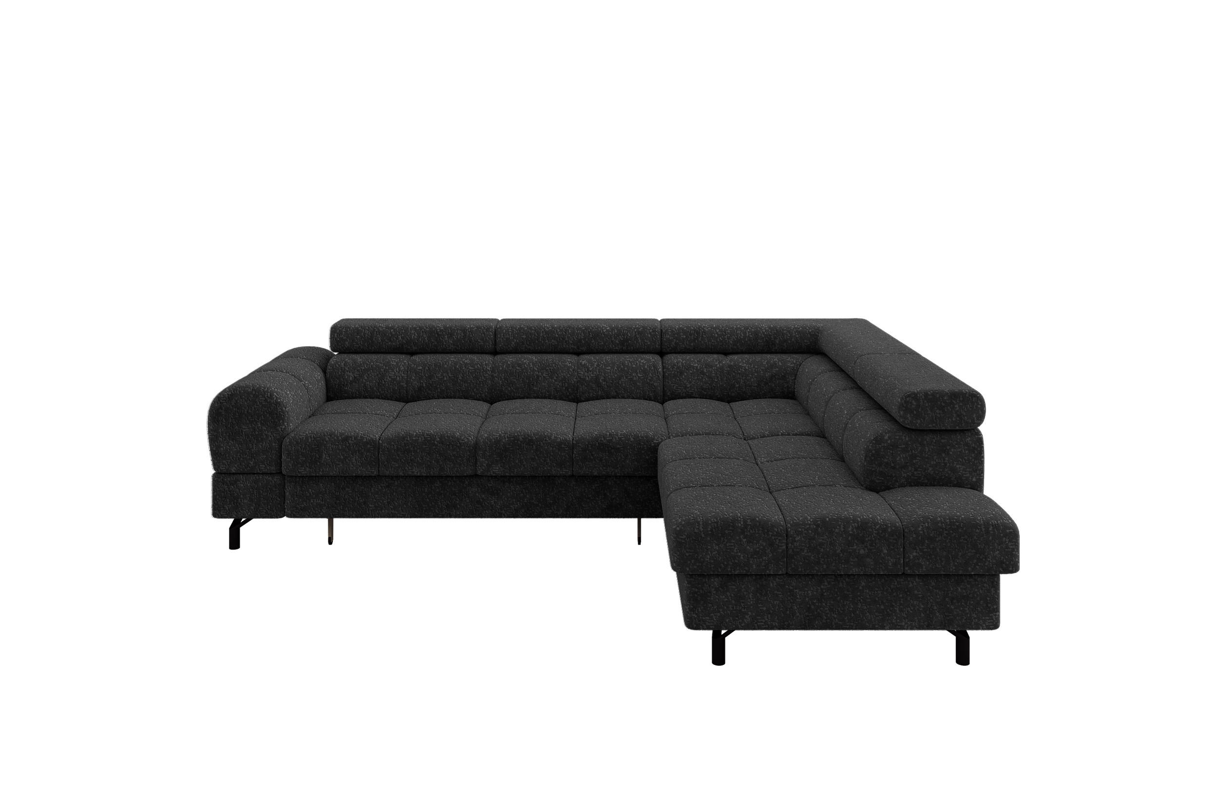 Altdecor Ecksofa Schwarz 272x203 cm
