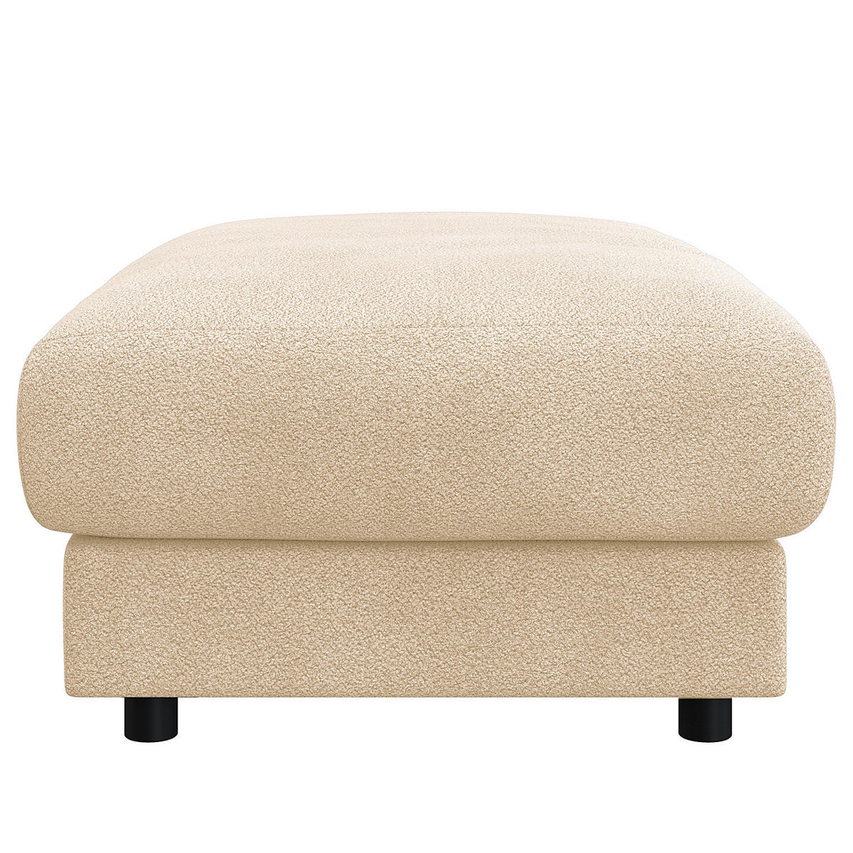 POLSTERHOCKER - Beige/Schwarz, Kunststoff/Textil (107/77/41cm) - home24