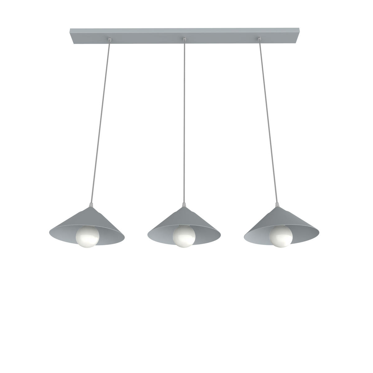 HÄNGELEUCHTE - Grau, Metall (25/100/120cm) - Lumicom