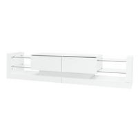 TV-ELEMENT181X38X38CM Hochglanz-Weiß mit LED-Beleuchtung für 80-Zoll - Weiß, Holz (45.72/15.88/101.6cm) - Raelunyi