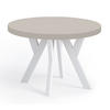 ESSTISCH Runder Ausziehbarer PERO 110/160 Kaschmir / Weiß - Kaschmir/Weiß, Holz (110/160/77cm) - Dekori_Interiors