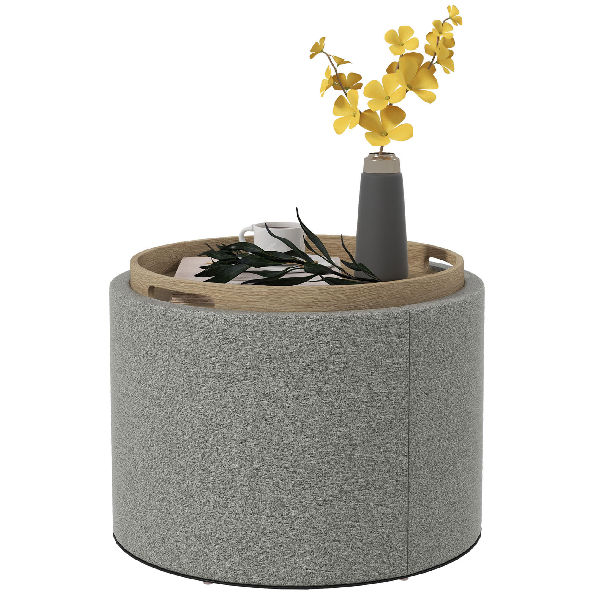 ComfortXL Hocker Grau 56x42x56 cm