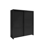 SCHIEBETÜRENSCHRANK - Kleiderschrank Sahara - 185 - Schwarz - Schwarz, Holzwerkstoff (185/206/60cm) - Möblo