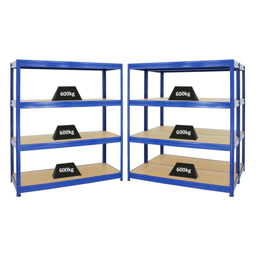 SCHWERLASTREGAL Dino 3er-Set mit 3x 180x160x60 cm Fachlast 600 kg Blau - Blau, Metall (480/180/60cm) - PROREGAL