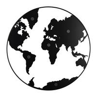 METALLTAFEL Notizen Erde World Ø 50 cm - Schwarz, Metall (50/50/0.6cm)