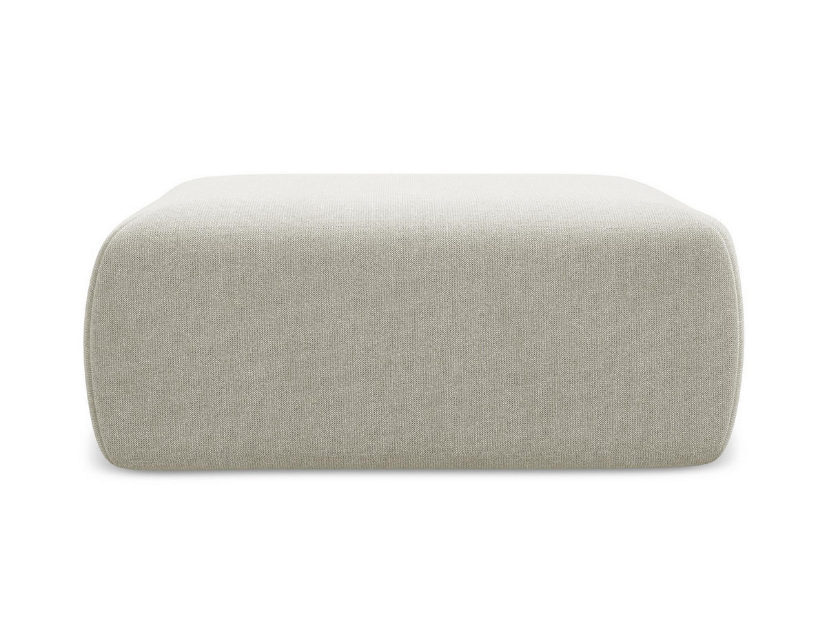 POUF Strukturstoff Stoff Beige - Beige/Creme, Kunststoff/Textil (102/40/62cm) - Makamii