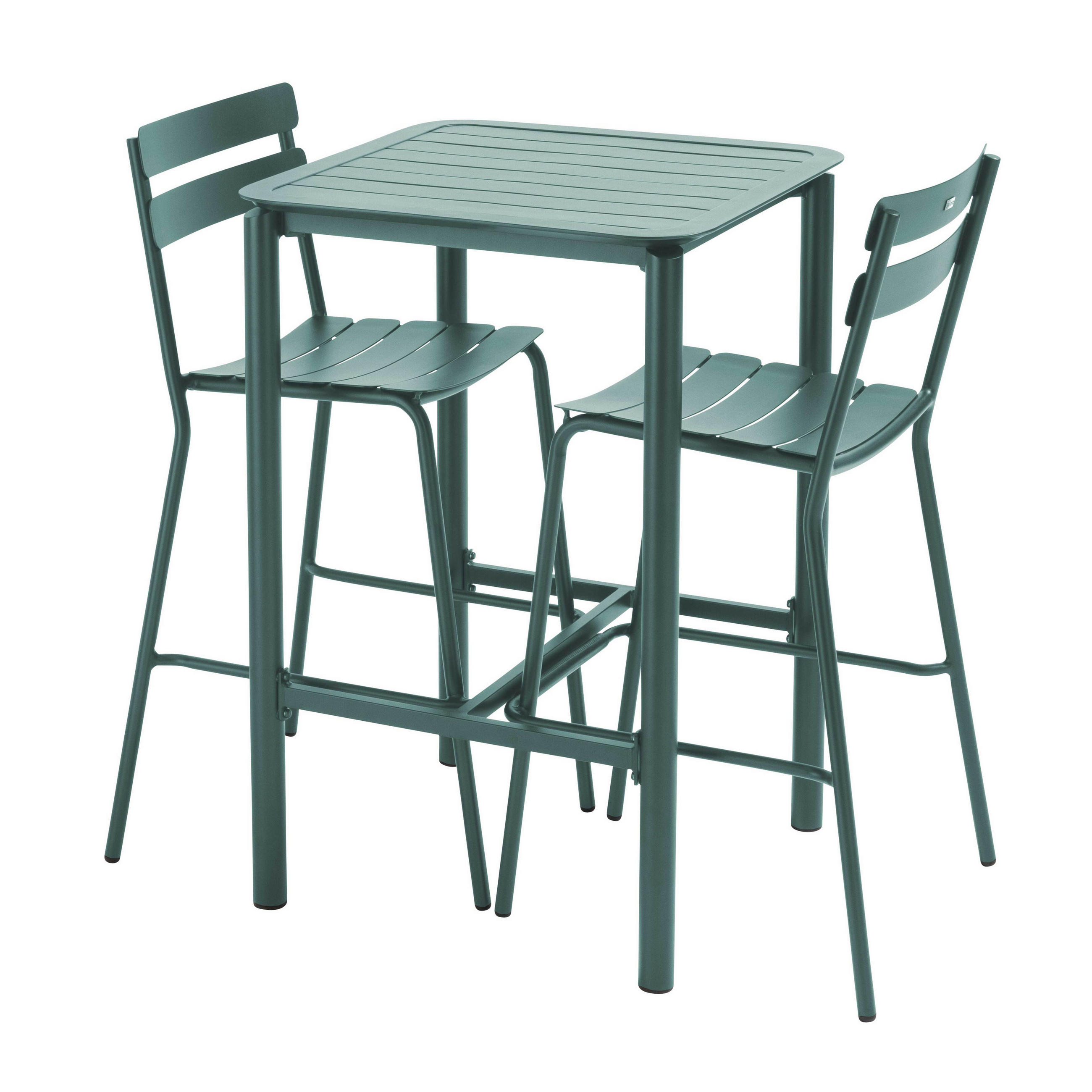 GARTENSET 3-tlg., Dunkelgrün - Grün, Metall - Oviala
