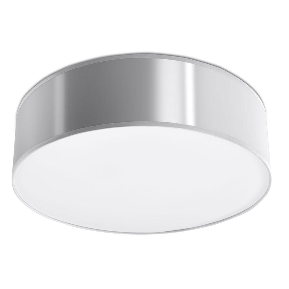 LED DECKENLEUCHTE PVC Stahl Grau rund - Grau, Metall (35/35/12cm)