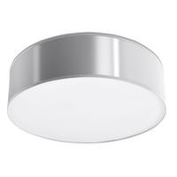 LED DECKENLEUCHTE PVC Stahl Grau rund - Grau, Metall (35/35/12cm)