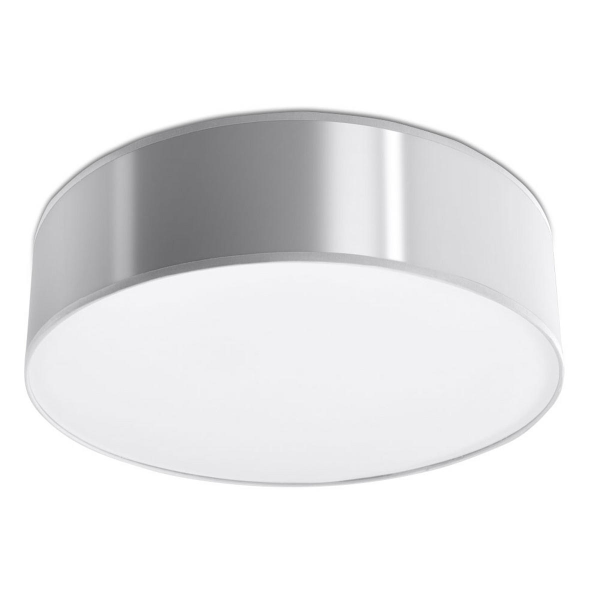 LED DECKENLEUCHTE PVC Stahl Grau rund - Grau, Metall (35/35/12cm)