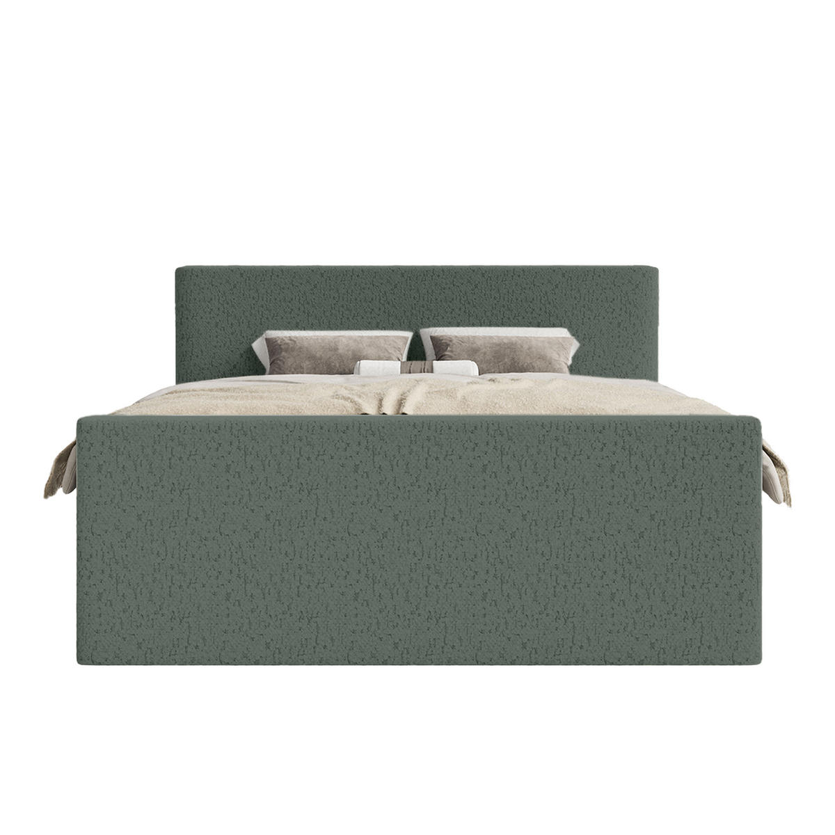 BOXSPRINGBETT Velipoja Premium 140x200 cm, Grün - Grün, Textil (140/200cm) - Fedve