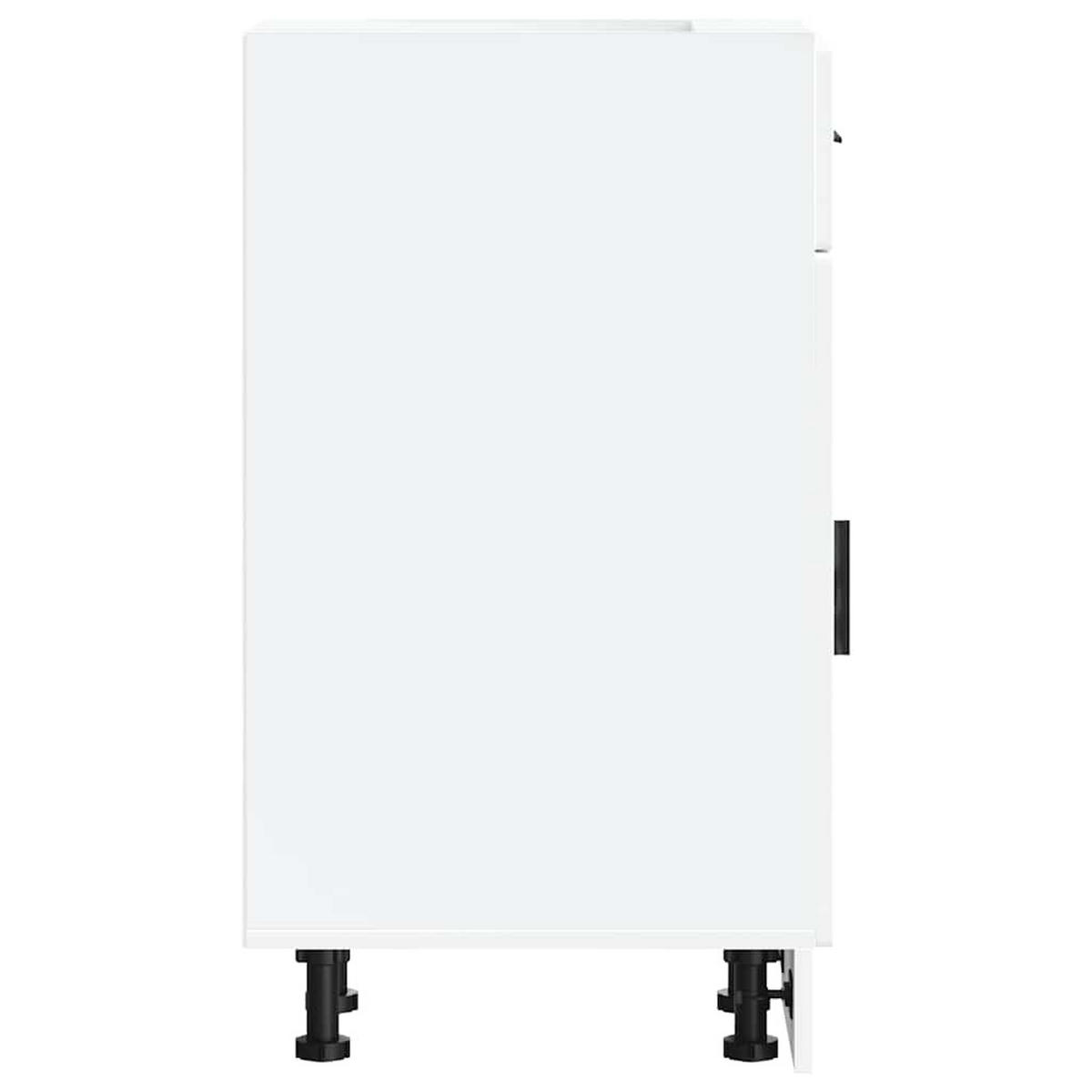 KÜCHENUNTERSCHRANK Porto mit Schublade, Tür 30/46/81,5 cm aus Holzwerkstoff Weiß - Weiß, Holz (30/81.5/46cm) - vidaXL