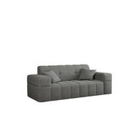 SOFA 2-sitzer Couch serie NIMES Stoff Verita Stahl - Dunkelgrau, Holz (183/82/92cm) - Kaiser Möbel