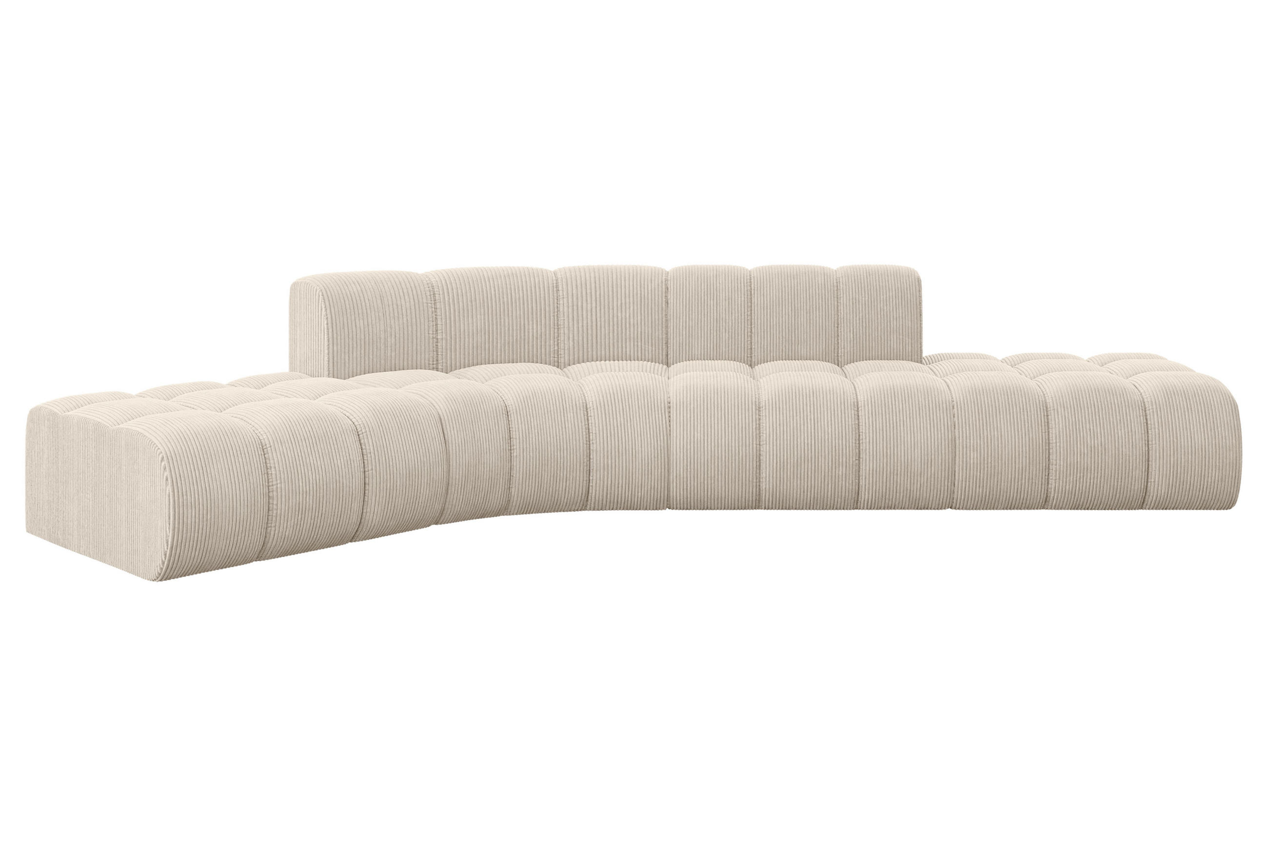 ECKSOFA modulares Sofa Solven-L1 - 380x174x70 cm Beige - Beige, Holzwerkstoff/Textil (380/174cm) - ALTDECOR