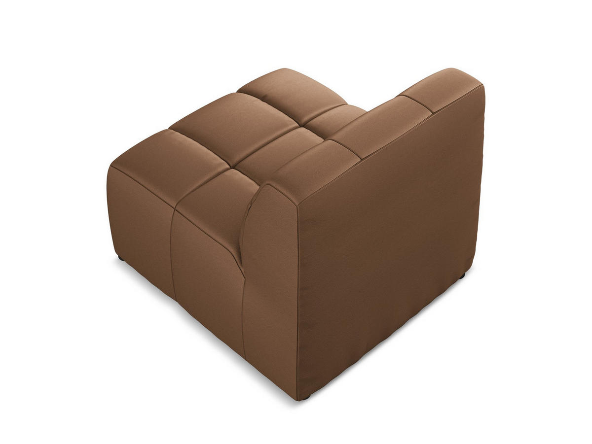 SOFAELEMENT Kunstleder Braun - Schwarz/Mokka, Holzwerkstoff/Kunststoff (75/77/90cm) - Makamii