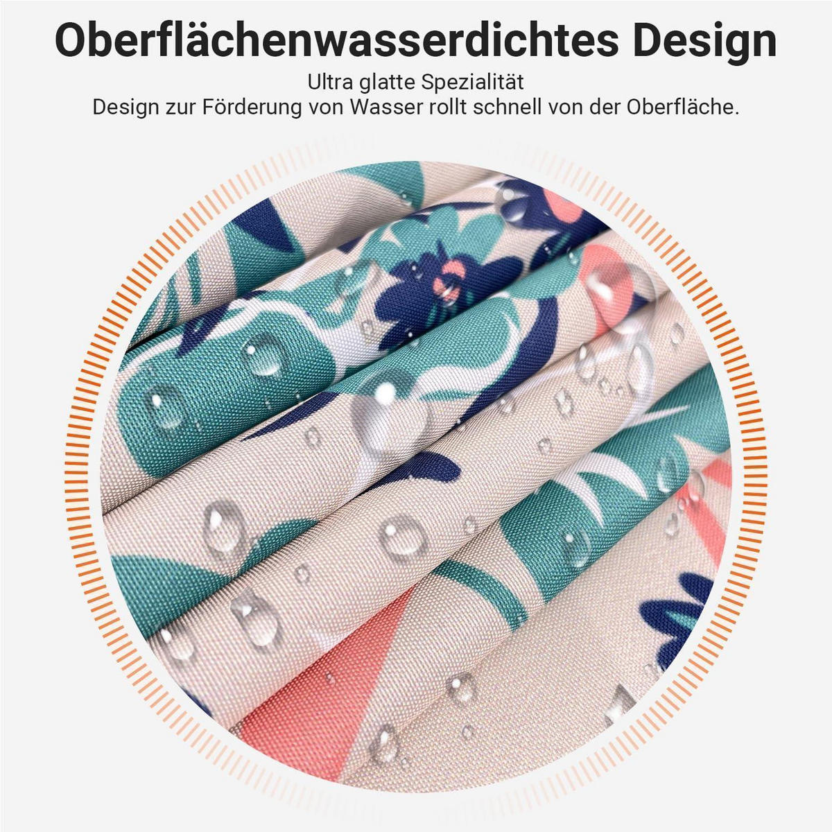 DUSCHVORHANG Blaue Grasblume 180 x 200 cm - Multicolor, Textil (180/200cm)