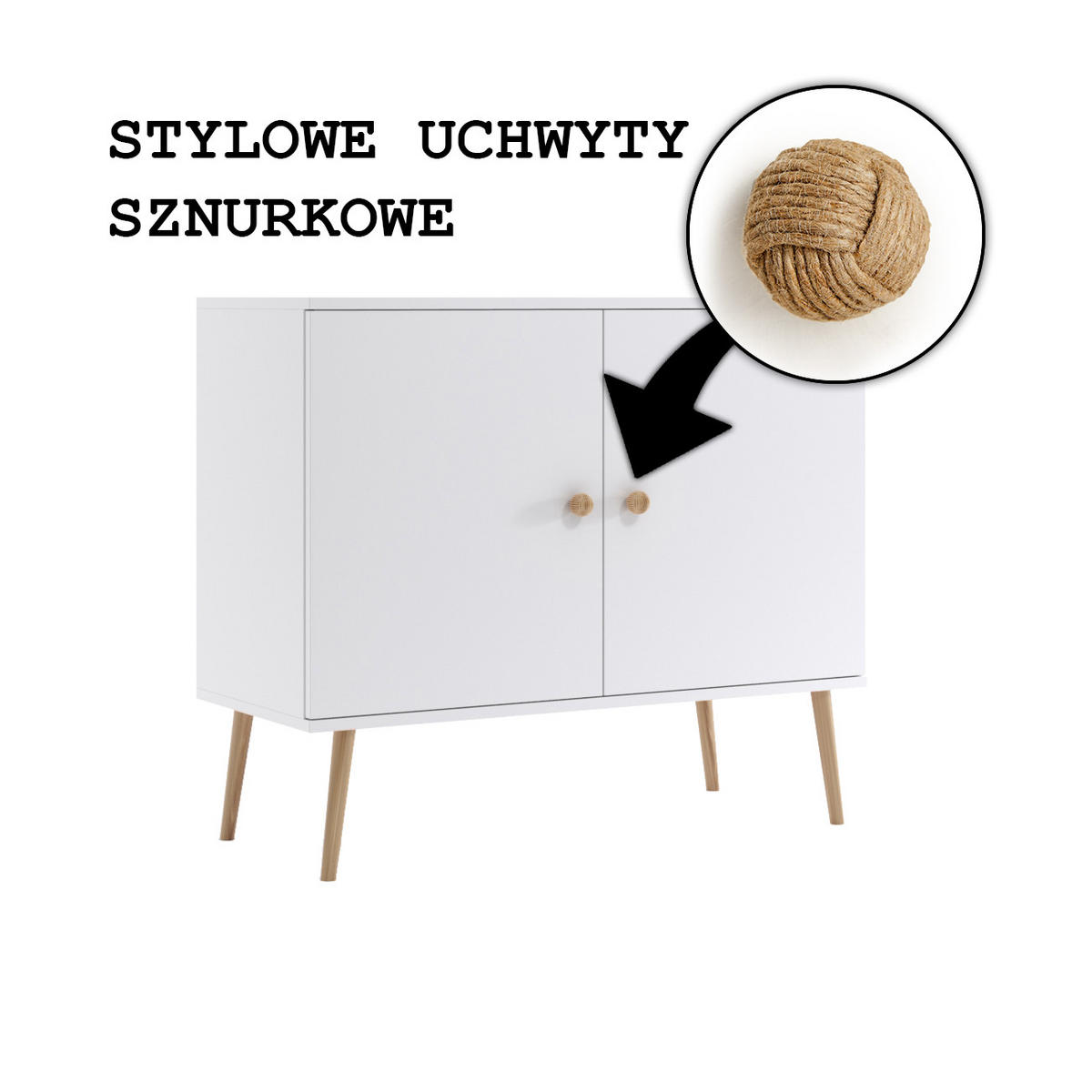 KOMMODE Ikon 100 Weiß, Türkommode - Weiß, Holzwerkstoff (100/85/42cm) - Bettso
